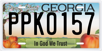 GA license plate PPK0157