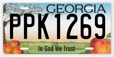 GA license plate PPK1269