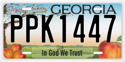 GA license plate PPK1447