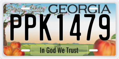 GA license plate PPK1479