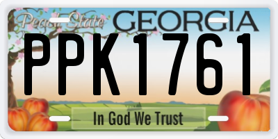 GA license plate PPK1761
