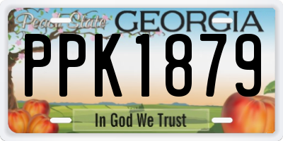 GA license plate PPK1879