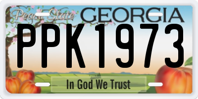 GA license plate PPK1973