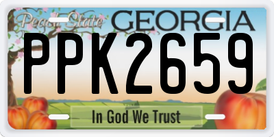 GA license plate PPK2659