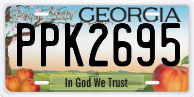 GA license plate PPK2695