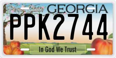 GA license plate PPK2744