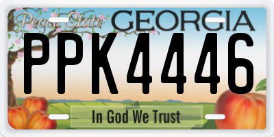 GA license plate PPK4446