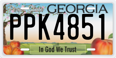 GA license plate PPK4851