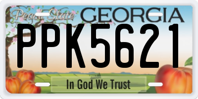 GA license plate PPK5621