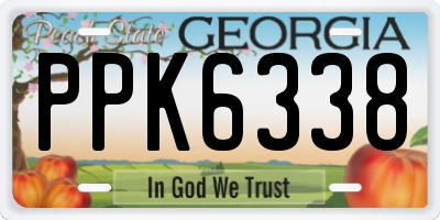 GA license plate PPK6338