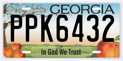 GA license plate PPK6432