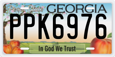 GA license plate PPK6976