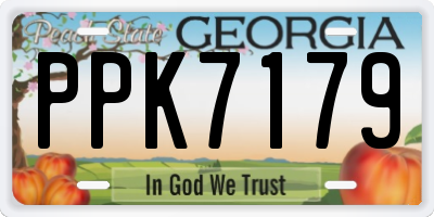 GA license plate PPK7179