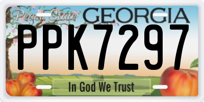 GA license plate PPK7297
