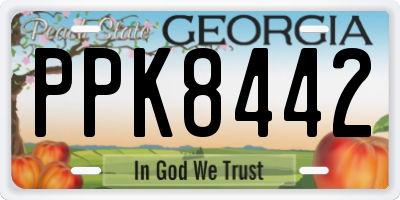 GA license plate PPK8442