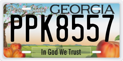 GA license plate PPK8557