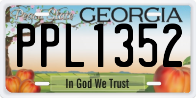 GA license plate PPL1352