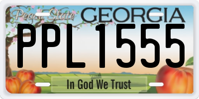 GA license plate PPL1555