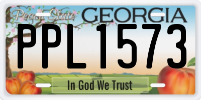GA license plate PPL1573