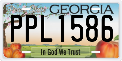 GA license plate PPL1586