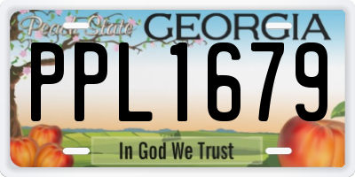 GA license plate PPL1679