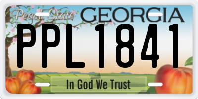 GA license plate PPL1841