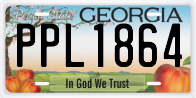 GA license plate PPL1864