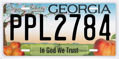GA license plate PPL2784