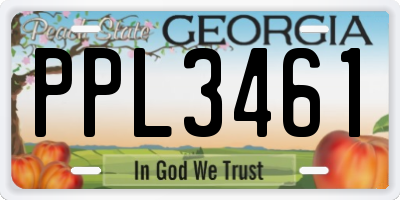GA license plate PPL3461