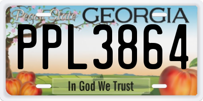 GA license plate PPL3864