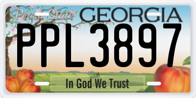 GA license plate PPL3897