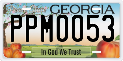 GA license plate PPM0053
