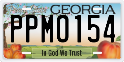 GA license plate PPM0154