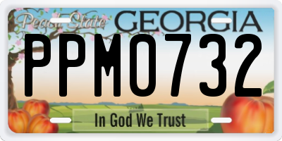 GA license plate PPM0732