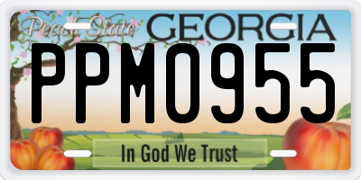 GA license plate PPM0955
