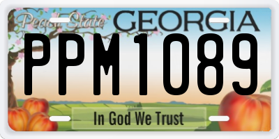 GA license plate PPM1089