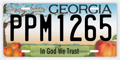GA license plate PPM1265