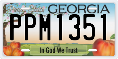 GA license plate PPM1351