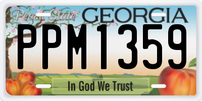 GA license plate PPM1359