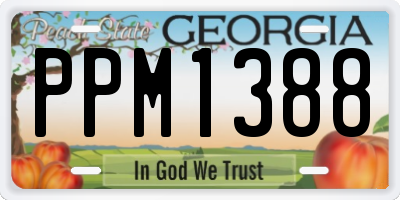 GA license plate PPM1388