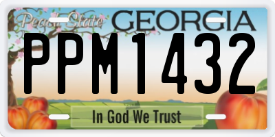 GA license plate PPM1432