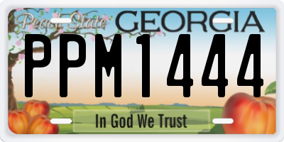 GA license plate PPM1444