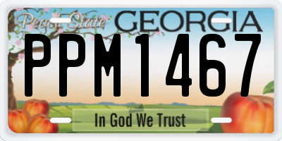 GA license plate PPM1467