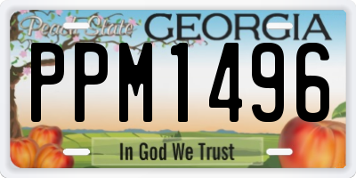 GA license plate PPM1496