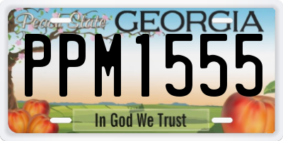 GA license plate PPM1555