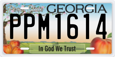 GA license plate PPM1614