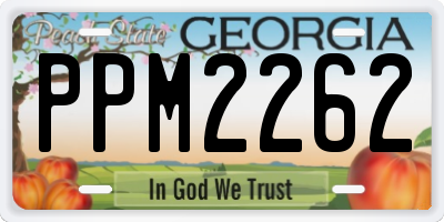 GA license plate PPM2262