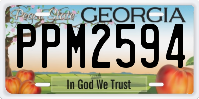 GA license plate PPM2594