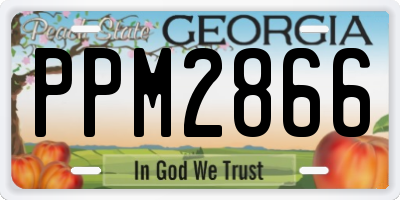GA license plate PPM2866
