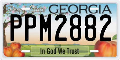 GA license plate PPM2882